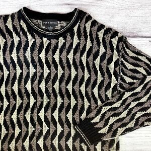 Vintage 1990s Croft & Barrow Striped Rayon Sweater
